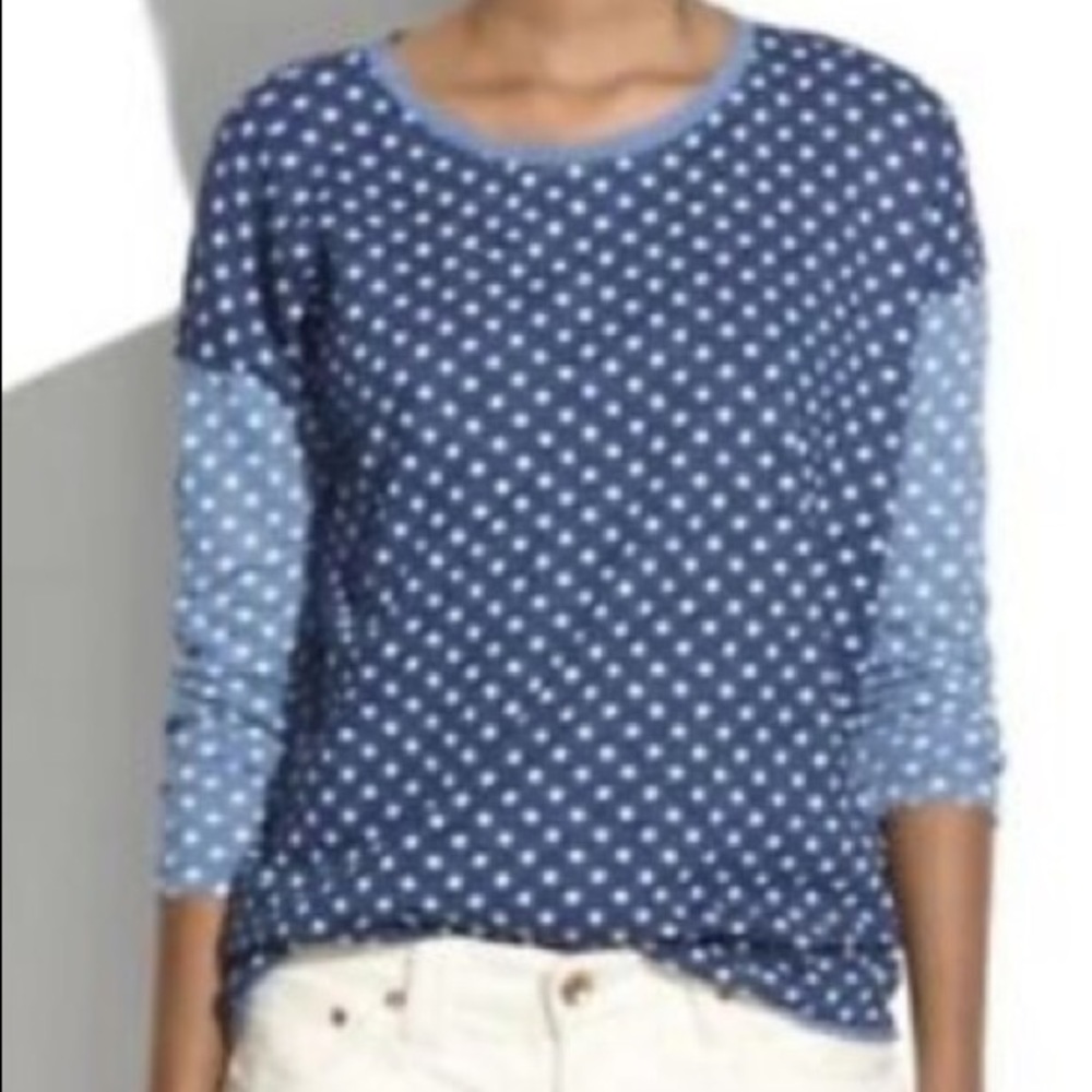 Like-New Madewell Polka Dot Sweatshirt